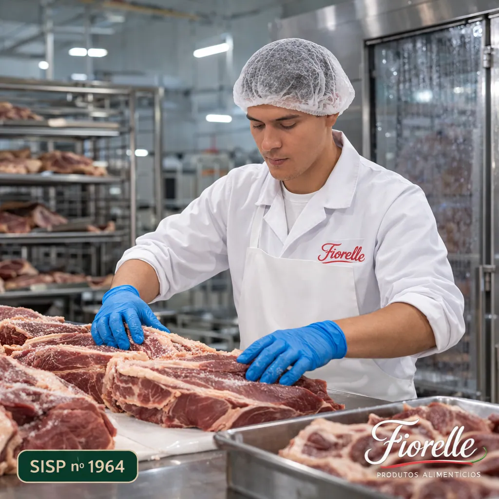 Processo de produção de carnes salgadas bovinas na Fiorelle